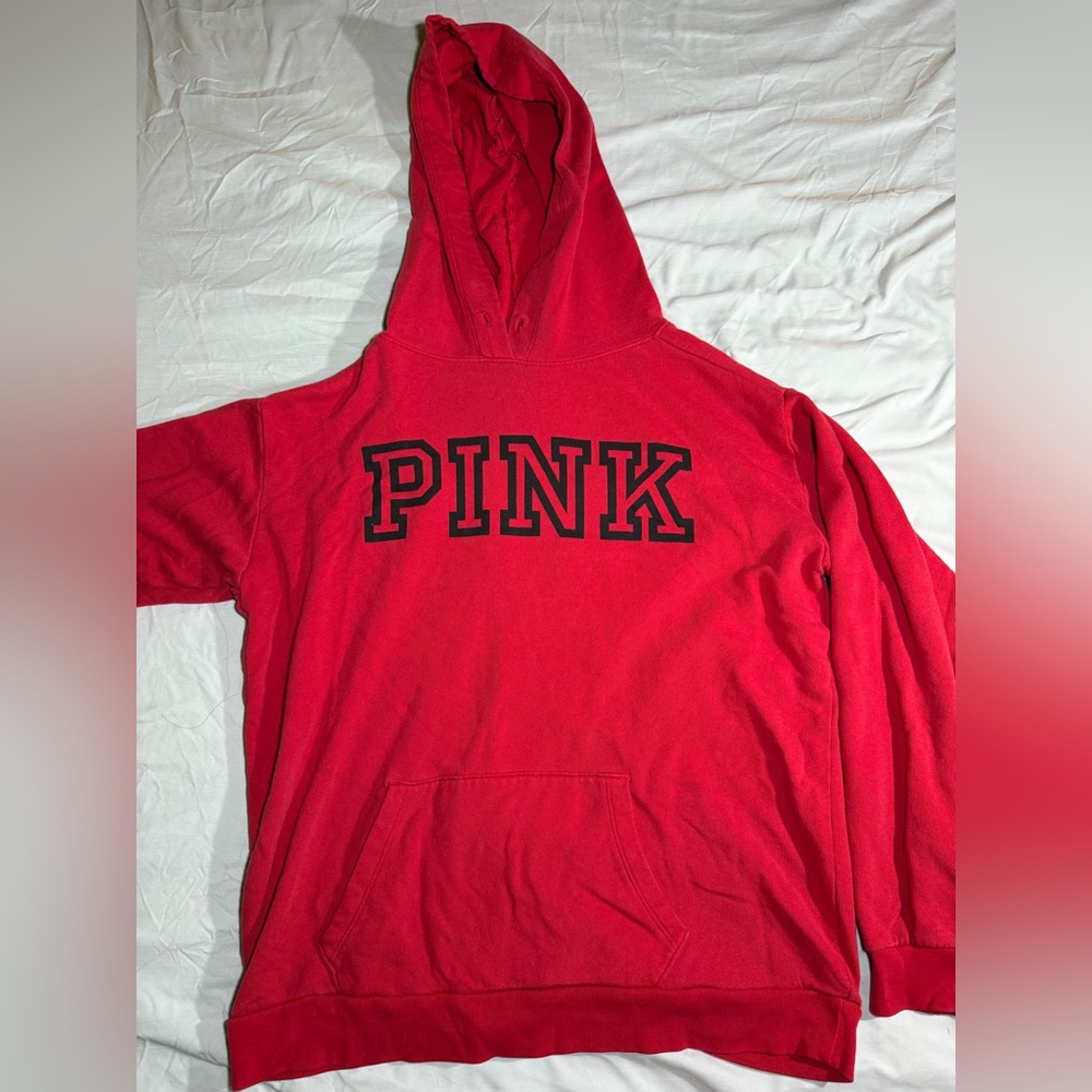 PINK Victoria's Secret Vibrant Red Hoodie